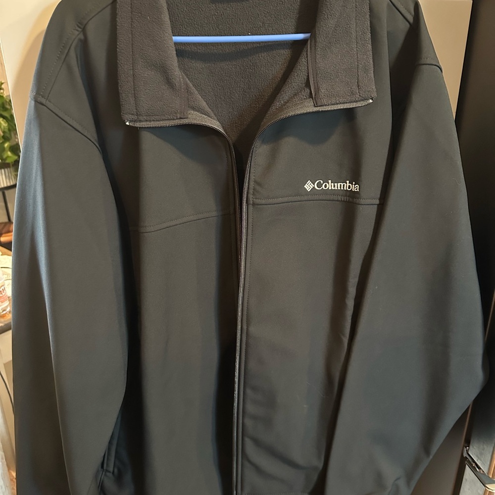 Columbia Men's Black Fleece Lined Soft Shell Jacket 3X